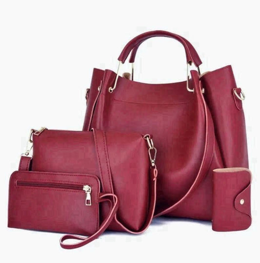 High Quality 3 Piece Synthetic Leather Shoulder Bag